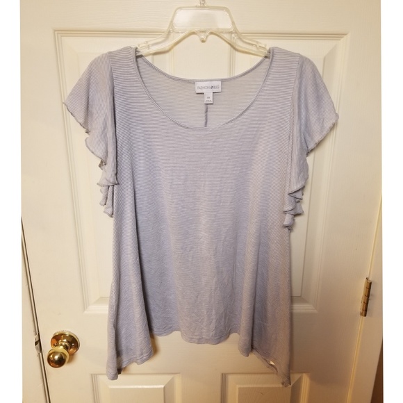 Fashion Bug Tops - Fashion Bug 0X Flowy Striped Top Fashion Bug Tops - Fashion Bug 0X Flowy Striped Top